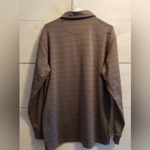 Slazenger Golf Men's Long Sleeve Hydro Dri + UV Breathable Polo Shirt Size Large - Picture 7 of 7